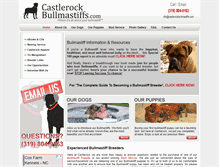 Tablet Screenshot of castlerockbullmastiffs.com